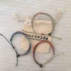 3 Pura Vida Bracelets (w bag!)